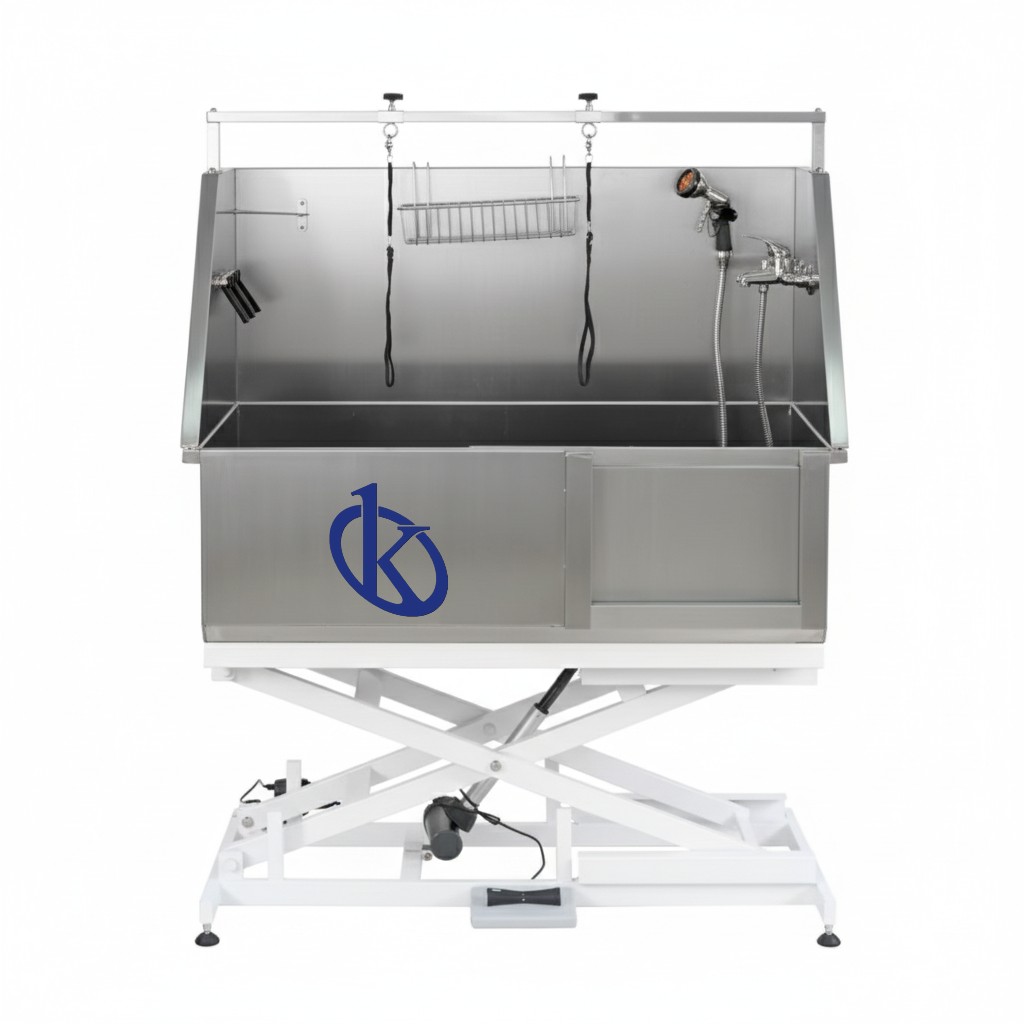 Baignoire électrique pour animaux en acier inoxydable avec système de levage YR06607